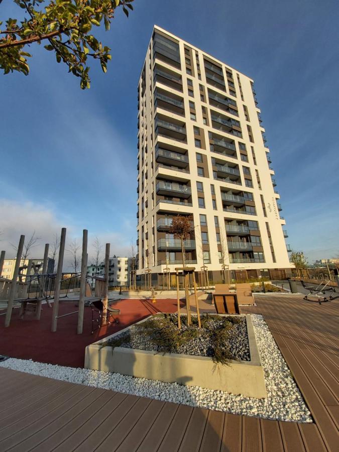 Apartament 150 Zaspa Vvita Z Prywatnym Ogrodem I Tarasem 그단스크 외부 사진